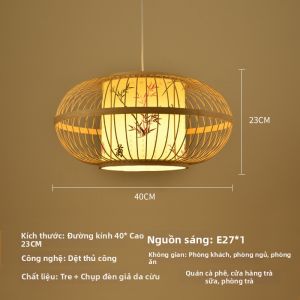 Đèn Treo Dệt Tre Sáng Tạo Phong Cách Á Đông