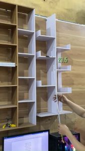 Kệ Gỗ Xương Rồng Lớn kệ sách đa năng xinh xắn 120X40X20 bền đẹp chất gỗ MD dễ dàng lắp ráp