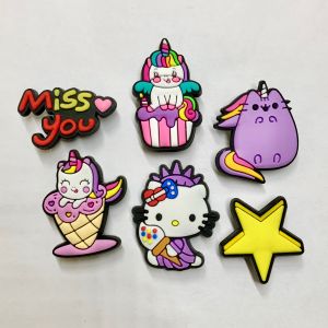 JBSet🏝🏖⛱ ตัวติดรองเท้ามีรู - ยูนิคอร์น ม่วง  🔆🌈🌀 shoeCharm “ Violet ’s Unicorn “ Mix เพิ่มความน่ารักแก่รองเท้าคู่โปรด