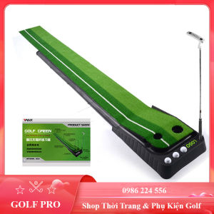 Thảm tập golf Putter PGM trong nhà ngoài trời di động chất liệu nhựa cao cấp TT002