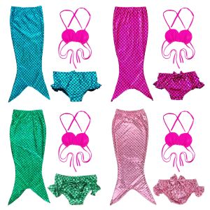 Mermaid Tail for Kids 2025 new girls Cosplay Mermaid Cosplay beach swimsuit for ages 5-10