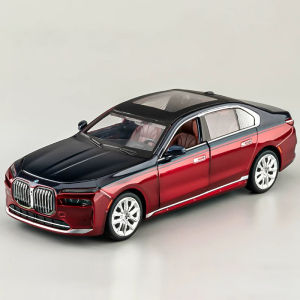1:24 Scale BMW I7 Alloy Car Model Diecast Car Sound Light Car Lovers Collection Kids Birthday Gift Metal Boys Toys