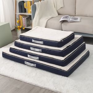 Plush Memory Foam Dog Bed with Removable Washable Cover Pet Cat Mat Cushion