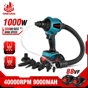 ONEVAN 1000W 40000RPM Cordless Portable Dust Blower Vacuum Multifunction Clean Air Blower With 5 Nozzles For Makita 18V Battery