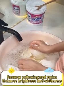 💦1400G Explosive Salt Detergent Powder Remove Dirt Yellow 爆炸盐 Detergent Washing Infant Clothes Washing Powder