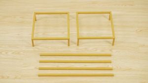 4pcs Iron Stool Set Besi Flower Stand Wedding Vase Iron Stool Bunga Install the Flower Holder Removal Box