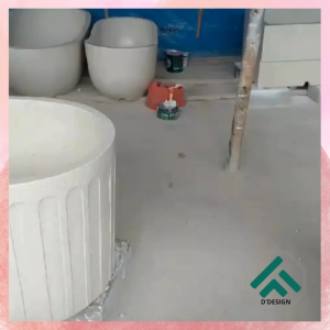 Bathtub Teraso Ulir Cantik Glossy Handmade