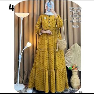 BAJU GAMIS WANITA TERBARU|GAMIS VOXY POLKA|GAMIS WANITA KEKINIAN|GAMIS RAYON|BAJU GAMIS WANITA POLKA|GAMIS PREMIUM