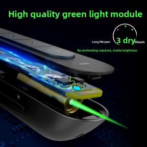 NORWII N76C Laser Projection Green Light LED LCD Screen Electronic Teaching Cane USB Lithium Battery Charging Flip Page Pen