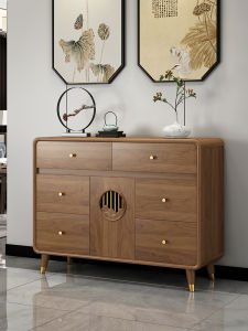 HESHIBOYA | New Chinese Style Solid Wood Drawer Chest for Storage