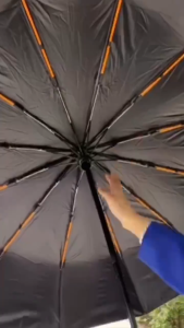 UV Block 10Ribs Automatic Folding Umbrella with Ring Buckle Handle
