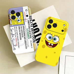 S-SpongeBob Phone Case For iPhone 17 16 15 14 13 12 11 Plus Pro Max Mini Glossy HD Hard Cover Film Shell