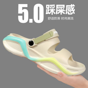 Mens Summer Outdoor Slip-On Anti-Slip Odor-Resistant Sports Driving Flat Sandals Trendy Beach Slippers Casual Slipper Style