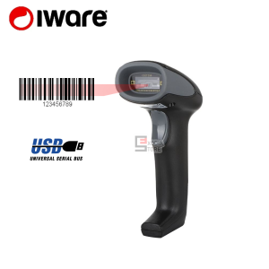 IWARE ULT-1808 Laser Barcode Scanner USB / Pembaca Pemindai Barcode 1D Universal Wired