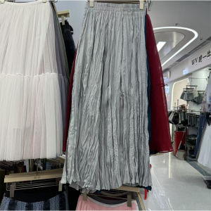 Váy Xếp Ly Màu Vàng Dài Mới Thu Đông 2025 Cho Nữ Váy Xếp Ly Cao Cấp Thường Ngày Váy Midi Váy Công Sở Váy Dự Tiệc