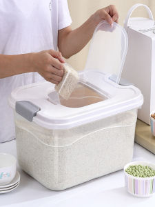 กล่องเก็บข้าวโพดสำหรับครัวเรือนแบบปิดกันแมลงและชื้น กล่องเก็บแป้งสำหรับเก็บข้าวโพดและแป้งในครัวเรือน