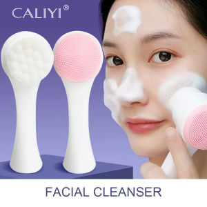 Facial Brush Double Sided Face Pore Cleaner Blackhead Removing Skin Care Product Makeup Remover Travel Essentials Exfoliator