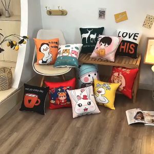 [FREESHIP ❤️] GỐI TỰA VUÔNG Tựa Sofa Bông Trắng Tinh Khiết Mẫu Kẻ Hiên Đại (Vỏ Có Khóa Kéo) - KiMi Decor