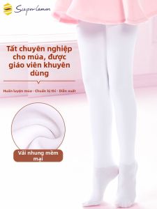 superlemon | Ballet Practice Dance Socks for Children Summer White
