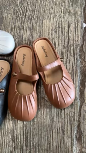 Sepatu Wanita Terbaru/Sepatu Sandal Jelly Slip On FLD 388/Sepatu Flat Karet Import Kekinian