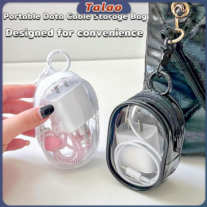 Talao Waterproof Clear Data Cable Storage Bag Portable Mini Zipper Bags Storage Box