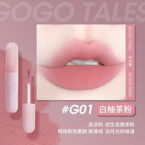 Gogo Dance Pure Wild Stick Lip Mud Asian Little Chubby Lip Lacquer Air Feeling White Matte Finish Velvet Nude Color Cheap