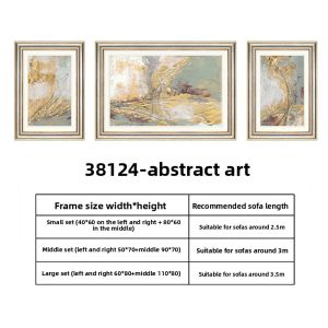 YASISHA | Abstract Art Living Room Decor Wall Art Set of 3 Panels