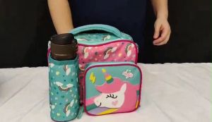 [24h Ship]Insulated Character Food Bags / Kids Lunch Bags / Crossbody Waterproof Handbag Strap Sling / School bags / Go Bags /Bento Bags / Picnic Lunch