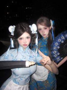 Chinese Cheongsam Dress Halloween Christmas Cosplay Uniform Soft Girl Maid Uniform Short Sleeve Daily Wear Other Material