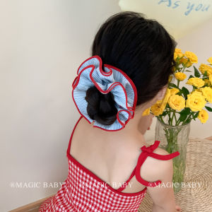 Retro Red Lace Trim Hair Ties Girls Fashionable Hair Accessories Hair Bands Magic Baby Sweet Style China Made