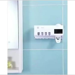 XMSJ | Automatic Toothbrush Holder Wall Mounted Solar UV Light Ultraviolet Toothbrush Sterilizer Toothpaste Holders Bathroom Accessory