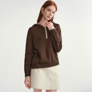 DUSHU | Half Zip Hooded Casual Sweater Big Size
