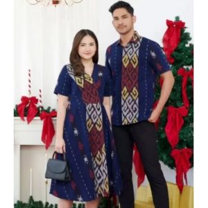 MARLENA DRESS TUNIK TENUN COUPLE KEMEJA BAJU KONDANGAN DRESS RAYA BAJU PASANGAN