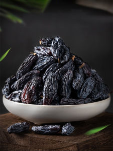 Tất Cả Các Loại Hạt Khô Chất Lượng Cao Xinjiang Black Raisins Blackcurrant Non-wash 500g Hạt Khô Không Đóng Gói