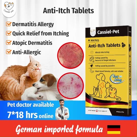 Cassiel Pet Allergy Treatment Anti itch Tablets Skin Disease