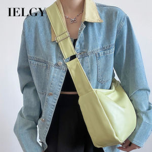 IELGY Ladies กระเป๋าtote PU Niche ลวดลายสร้างสรรค์บรรจุได้เยอะกระเป๋าเลซี่แมสเซ็นเจอร์สะพายไหล่กระเป๋าแบบหนีบแขน