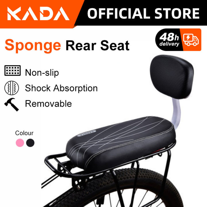 KADA Bike Back Seat with Backrest Armrest Footrest Bike Carrier PU Leather Seat Foam Child Seat for Bike Rear Seat Bike Accessories Mountain Bike Parts Lazada PH