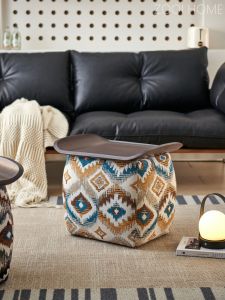 Nordic Creative Saddle Stool Leisure Footrest Home Living Room Low Table Adult Footrest Customizable Soft Body Structure