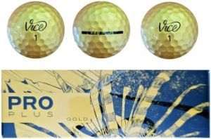 Genuine Goods Vice Golf Limited Edition Pro plus Four-Layer Professional Golden Golf Ball for Long-Distance Hitting