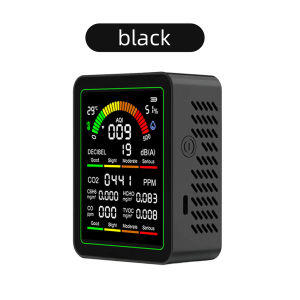 Multifunctional 9-in-1 Air Quality Detector HCHO TVOC CO2 Noise Level Meter Temperature Humidity Monitor Home Air Quality Analyz