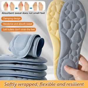 Womens Sports Insoles Shock Memory Foam Orthopedic Insoles Super Soft Thickened Insole Antibacterial Deodorization