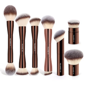 MAANGE | MAANGE Makeup Brushes Double Head Foundation Powder Concealer Blusher Bronzer Makeup Brush Soft Fiber Hair Cosmetic Beauty Tools