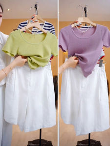 High Waist Ice Silk Lyocell Linen Casual Shorts Womens Summer Thin Five-Point Pants Loose Fit Comfortable Short Length Hot Pants