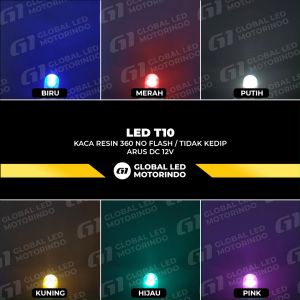 WERACE LED Sen Senja T10 Kaca Resin 360 No Flash Tidak Kedip