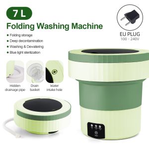 other | 7L Small Folding Washing Machine Portable Washing Machine Automatic Modes Laundry Clothes Laundry Bucket Washing Machine