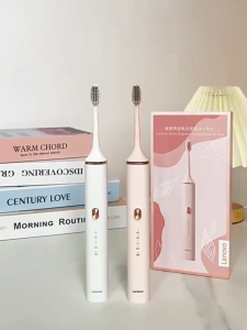 Lenovo Sonic Electric Toothbrush for Adults Rechargeable Electric toothbrush 5 Modes Deep Clean with 5 Brush Heads & Travel CaseTeeth Whitening 3 Hours Charge for 120 Days