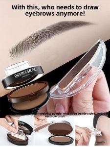 MONLEYTA | Waterproof Long-lasting Eyebrow Stamp Easy-to-use Natural Look Eyebrow Powder For Beginners Fades Slowly Eyebrow Drawing Tool