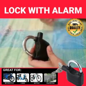 Original Lock With Alarm Padlock Lock For Motorcycle Lock For Bike Alarm Padlock