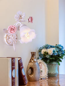 MEIYUAN | Korean Country Style Wrought Iron Flower and Grass Design Wall Light