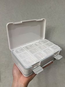 Portable Double-Layer Medicine Box with Buckle for Travel Carry-On Seven-Day Partitioned Personal Medicine Storage Case